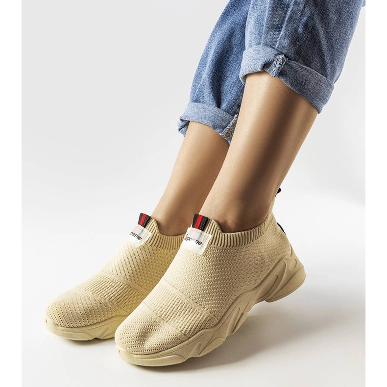 Beige slip-on sneakers from Greco 1 Beige slip-on sneakers from Greco 1