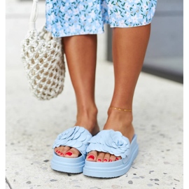 Blue platform sandals from Mese 1