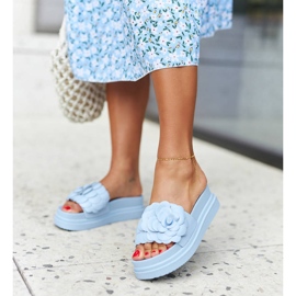 Blue platform sandals from Mese 2
