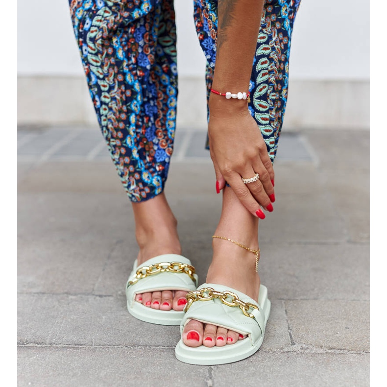 Green slides decorated with a Borgo chain 1