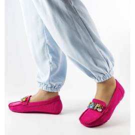 Pink loafers with a leather sole from Bertrand 1