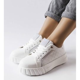 Giuseppe white platform sneakers 1