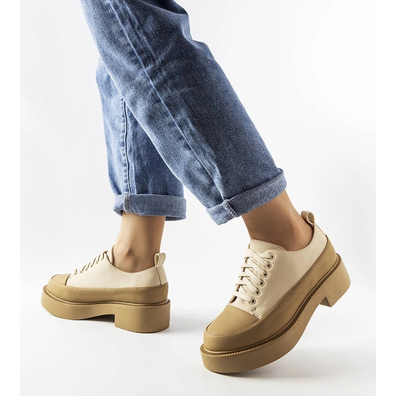 Dark beige flat shoes from Merico 1