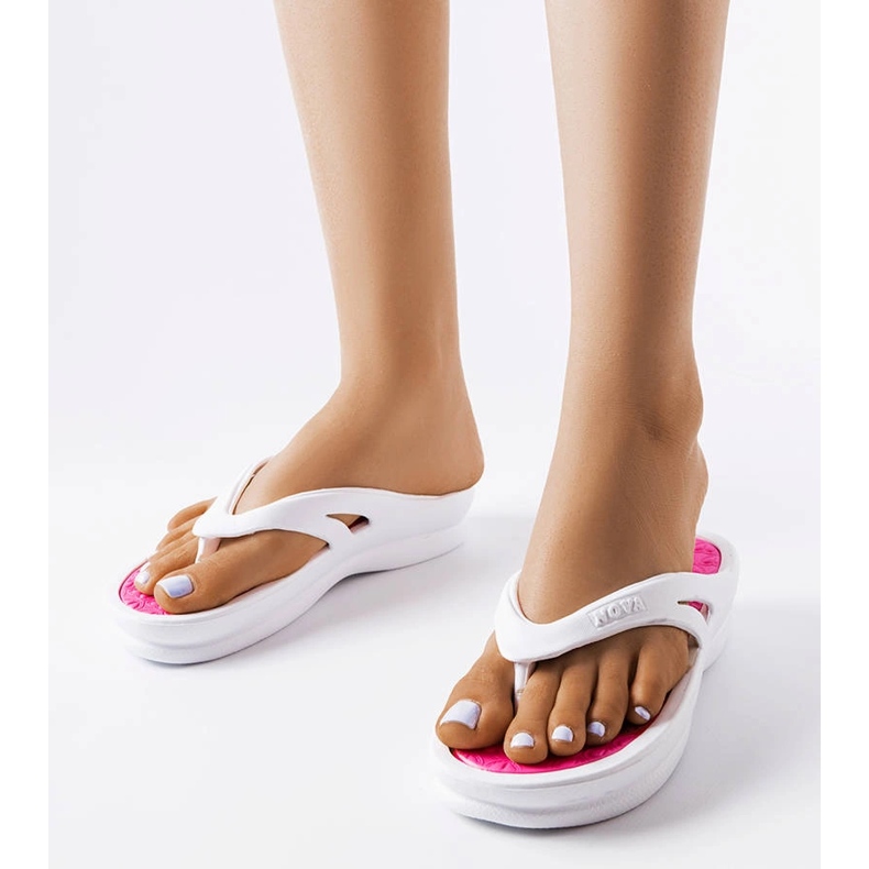 Isla light white flip-flops 1