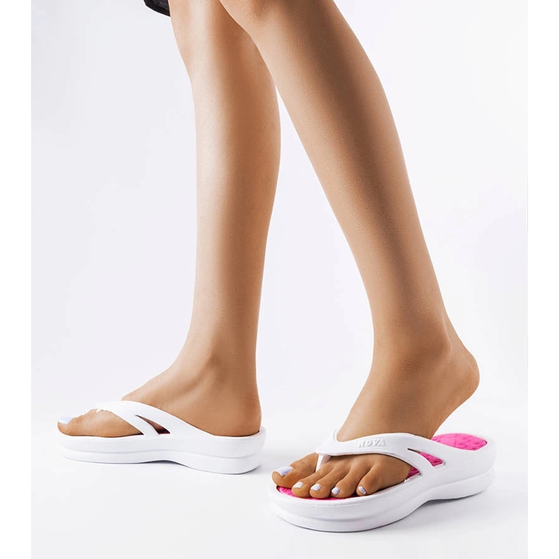 Isla light white flip-flops 2