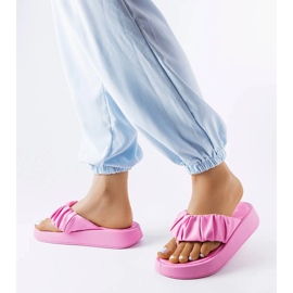 Pink ruffled flip-flops 2