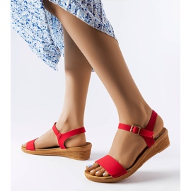 Red wedge sandals from Loggia 1