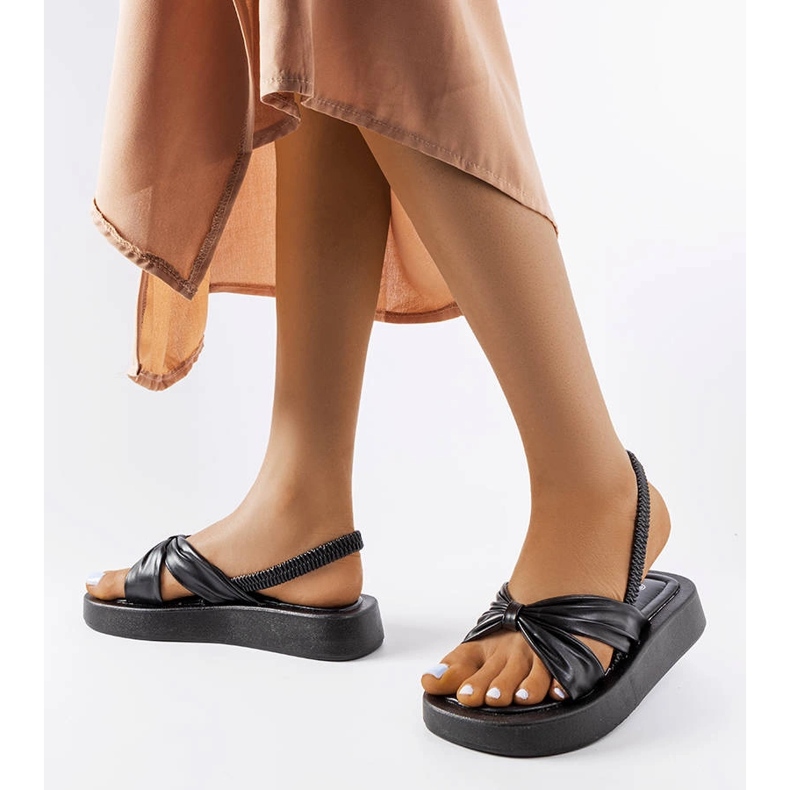 Black platform sandals from Montagna 1