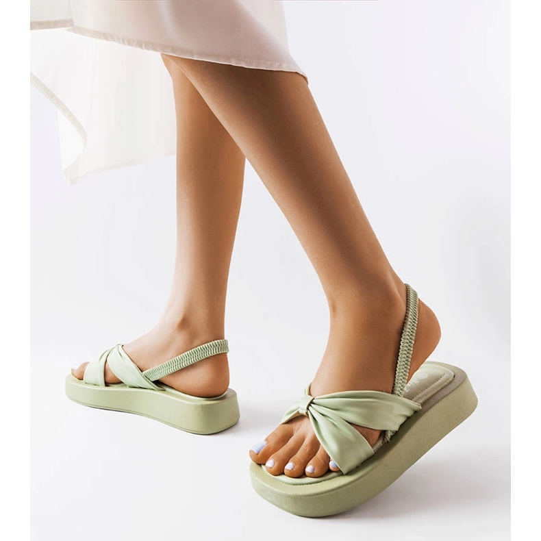 Green platform sandals from Montagna 2