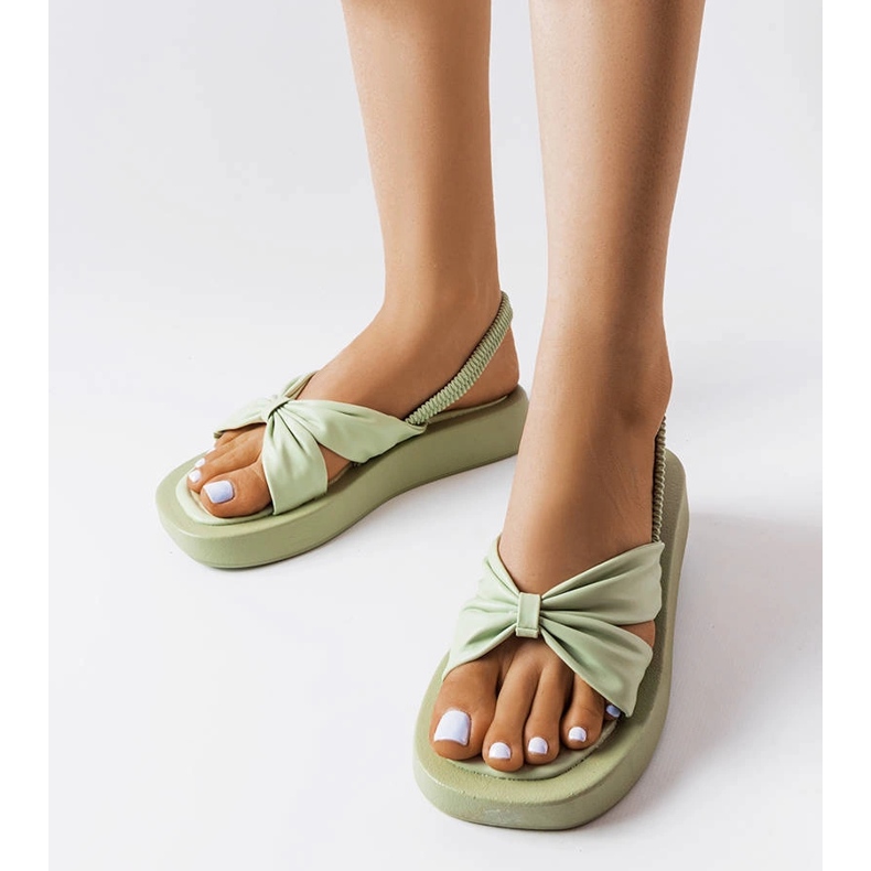 Green platform sandals from Montagna 1