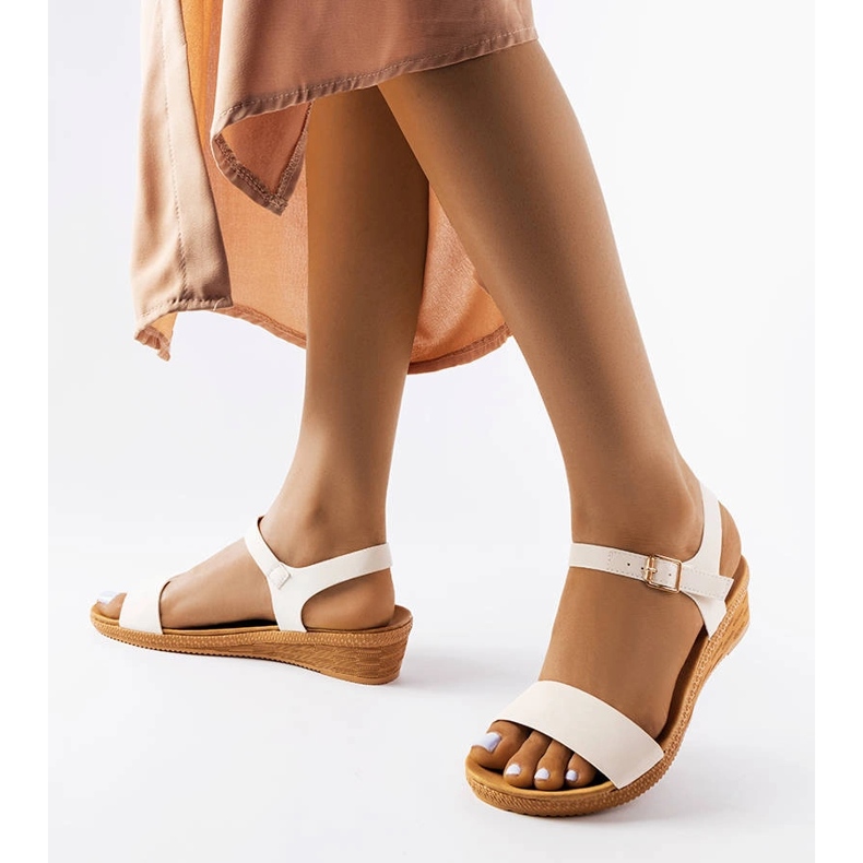 White wedge sandals from Loggia 1