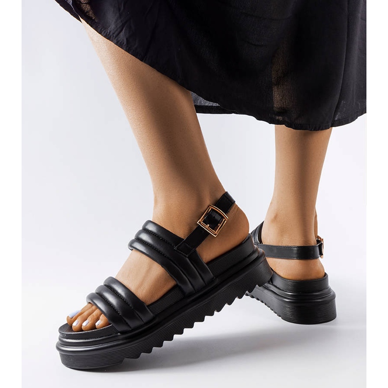 Black platform sandals from Molicciara 1