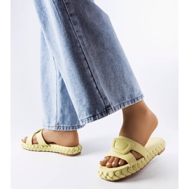 Green slippers on the Francesco platform 2