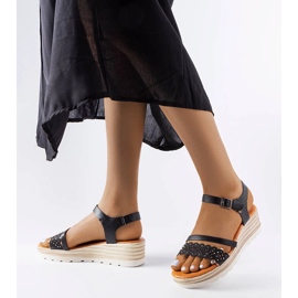 Black wedge sandals from Ferdinando 1