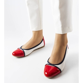 Red and white ballerinas from Colombo 1