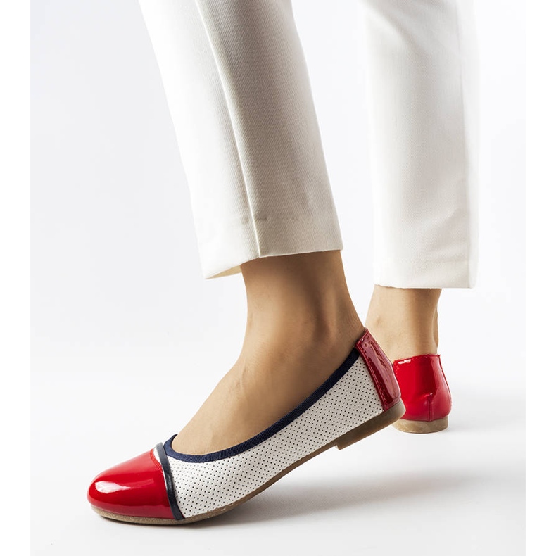 Red and white ballerinas from Colombo 2