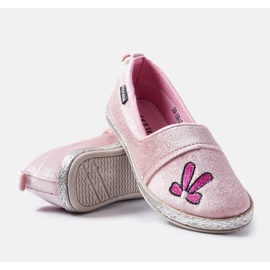 Pink velor ballerinas from Patria 2