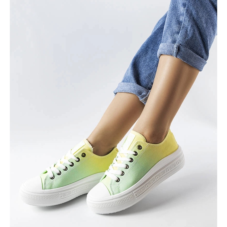 Yellow and green Big Star LL274A186 sneakers 1