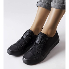 Black slip-on sneakers from Big Star LL274161 1