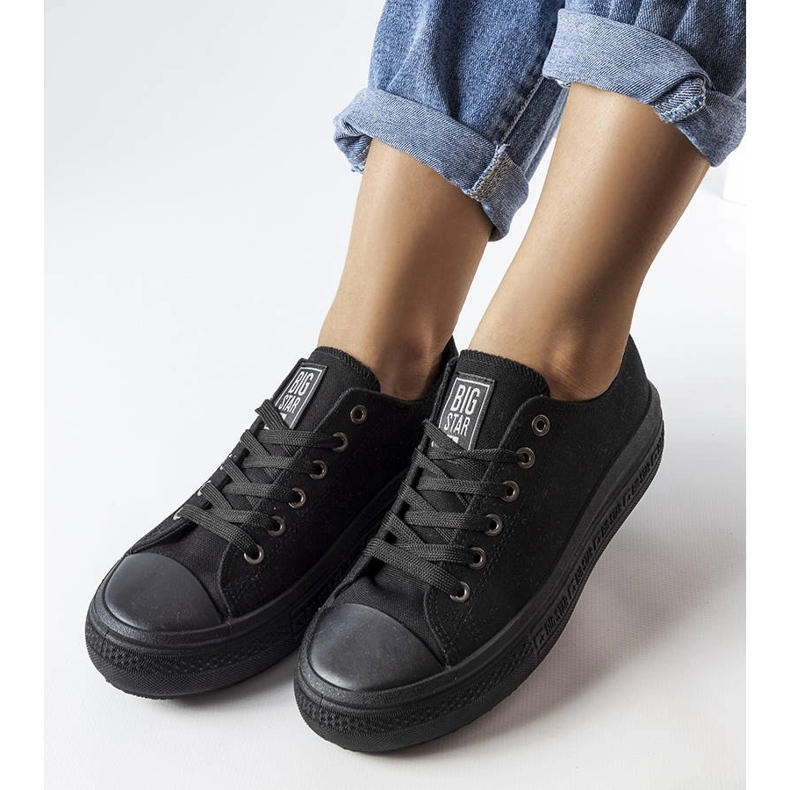 Black platform sneakers from Big Star LL274A176 1