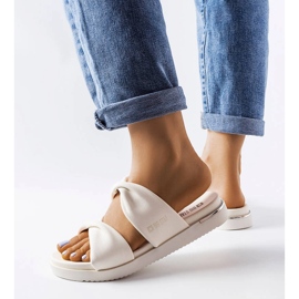 Big Star LL274A121 white slippers 2 Big Star LL274A121 white slippers 2