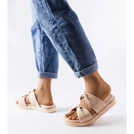 Beige Big Star slippers LL274A122 2 Beige Big Star slippers LL274A122 2