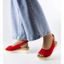 Red Big Star wedge sandals JJ276048 1