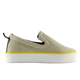 Iridescent slip-on with W-3004 Gold heel strap golden 1