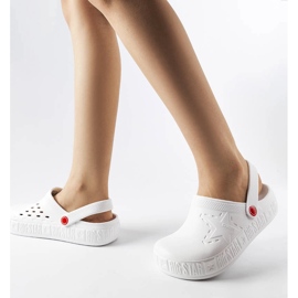 Big Star II275003 white slippers 2
