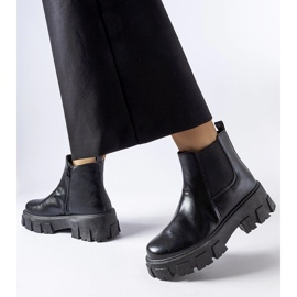 Black massive Petronio ankle boots 1