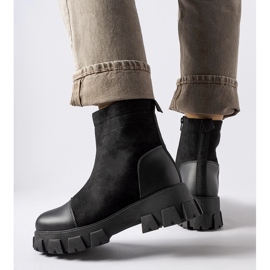 Black eco-suede workers with Milo B026-17 Black tread 1 Black eco-suede workers with Milo B026-17 Black tread 1