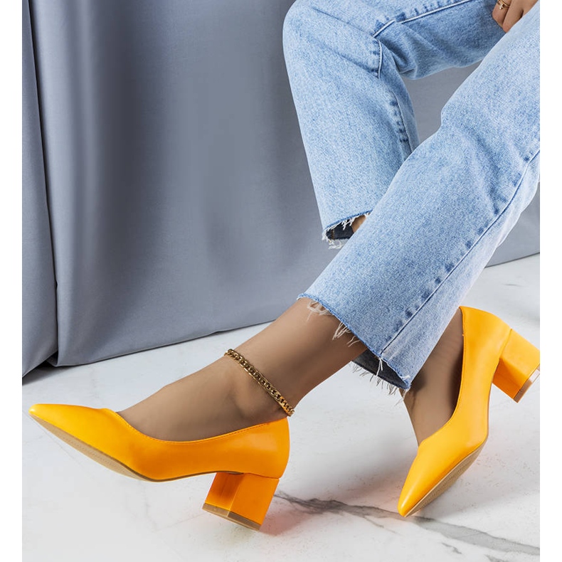 Orange heeled pumps from Gail 1