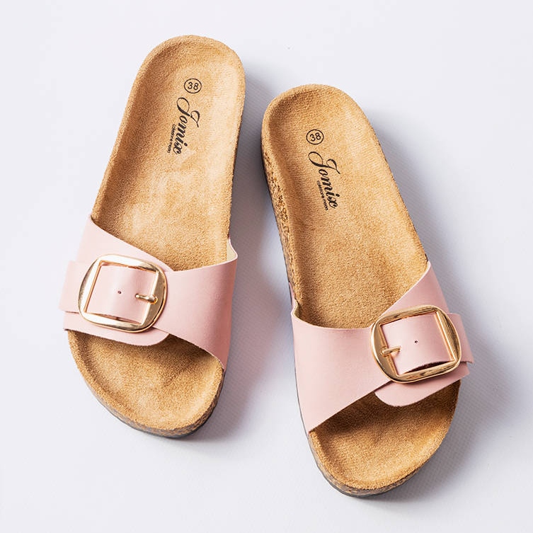 BM Pink slides with a buckle from Benoit 1