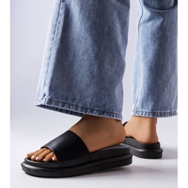 BM Black slippers on the Paquette platform 2