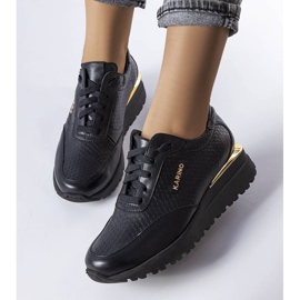Karino black leather sneakers 1