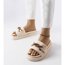 Beige platform slides from Frédérique 1