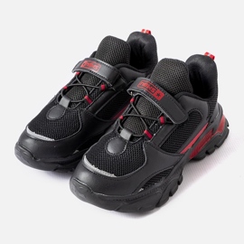 News Black and red Blanchefle velcro sneakers 1