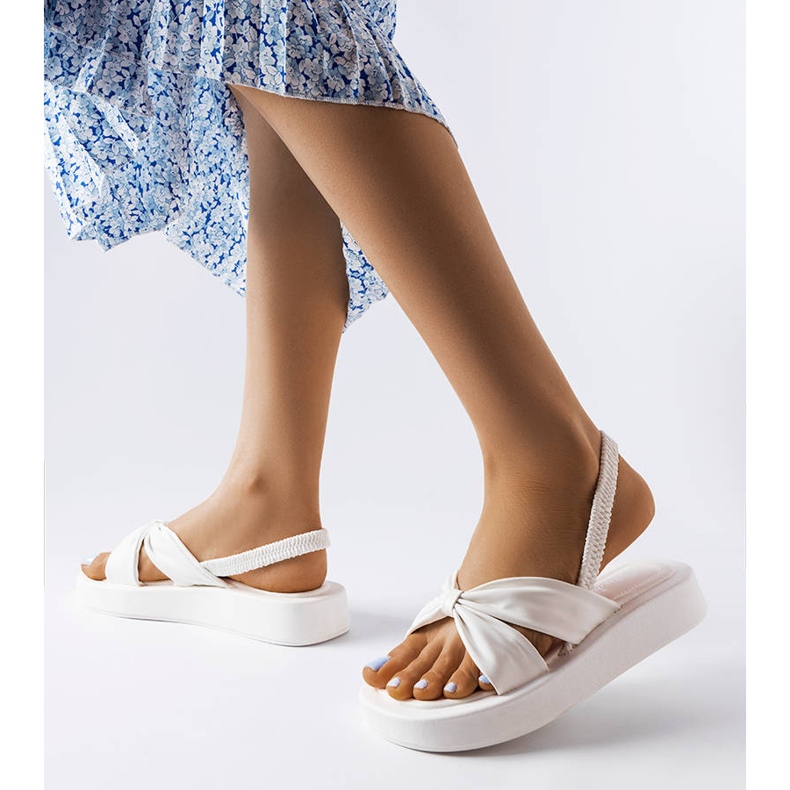 Montagna white platform sandals 2