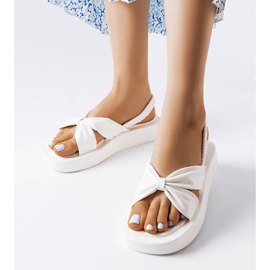 Montagna white platform sandals 1
