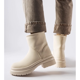 Inna Beige rubber insulated Clotilde ankle boots 1 Inna Beige rubber insulated Clotilde ankle boots 1