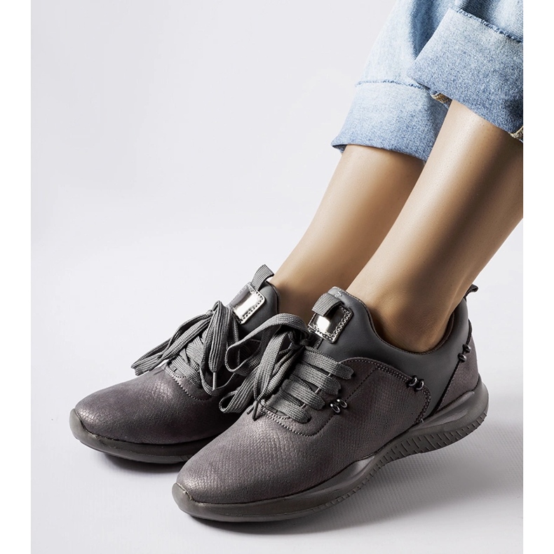 Gray slip-on sneakers by Anatole grey 1