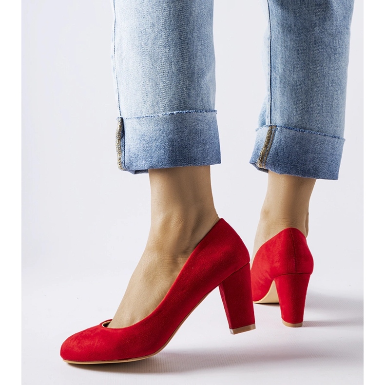 Inna Red heel pumps from Ella 1