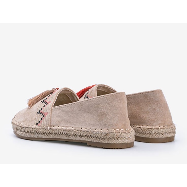 Beige espadrilles with Alyana fringes 2