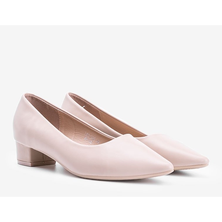 Beige pumps on a low Zafira post 1