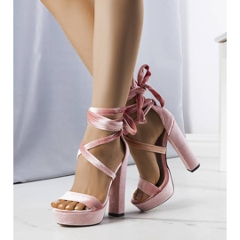 PA1 Pink high lace-up sandals from Dax 2