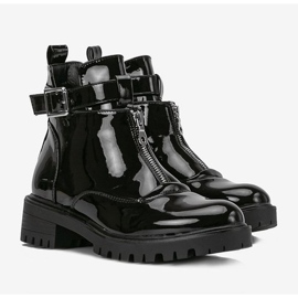 Black patent leather boots from Fossa 1