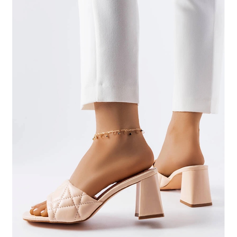 Beige heeled sandals from Merley 1