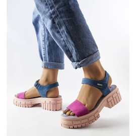 Pink and blue Big Star sandals LL276034 1