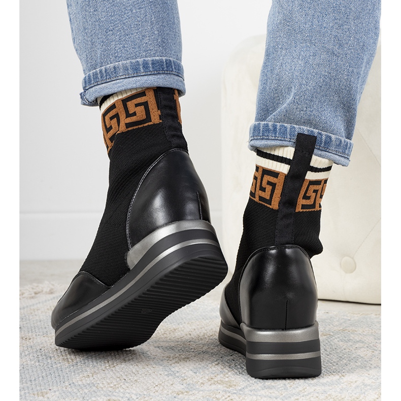 Black wedge sneakers Wanda 1