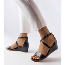 Black wedge sandals from Flushing 1